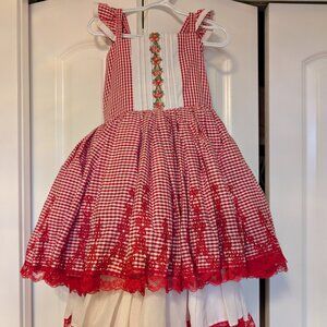 Dollcake Red Gingham Dress With Matching Bloomers